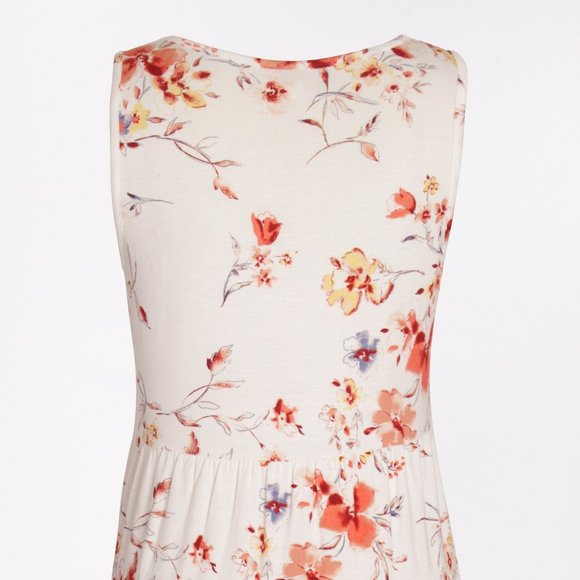 MAURICES Floral Button Front Babydoll Tank Top XS - Picture 2 of 4